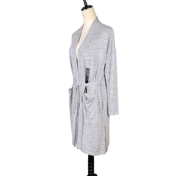 Banana Republic NEW Heather Gray Knit Luxespun Tie Waist Duster Cardigan Sweater - Picture 5 of 14
